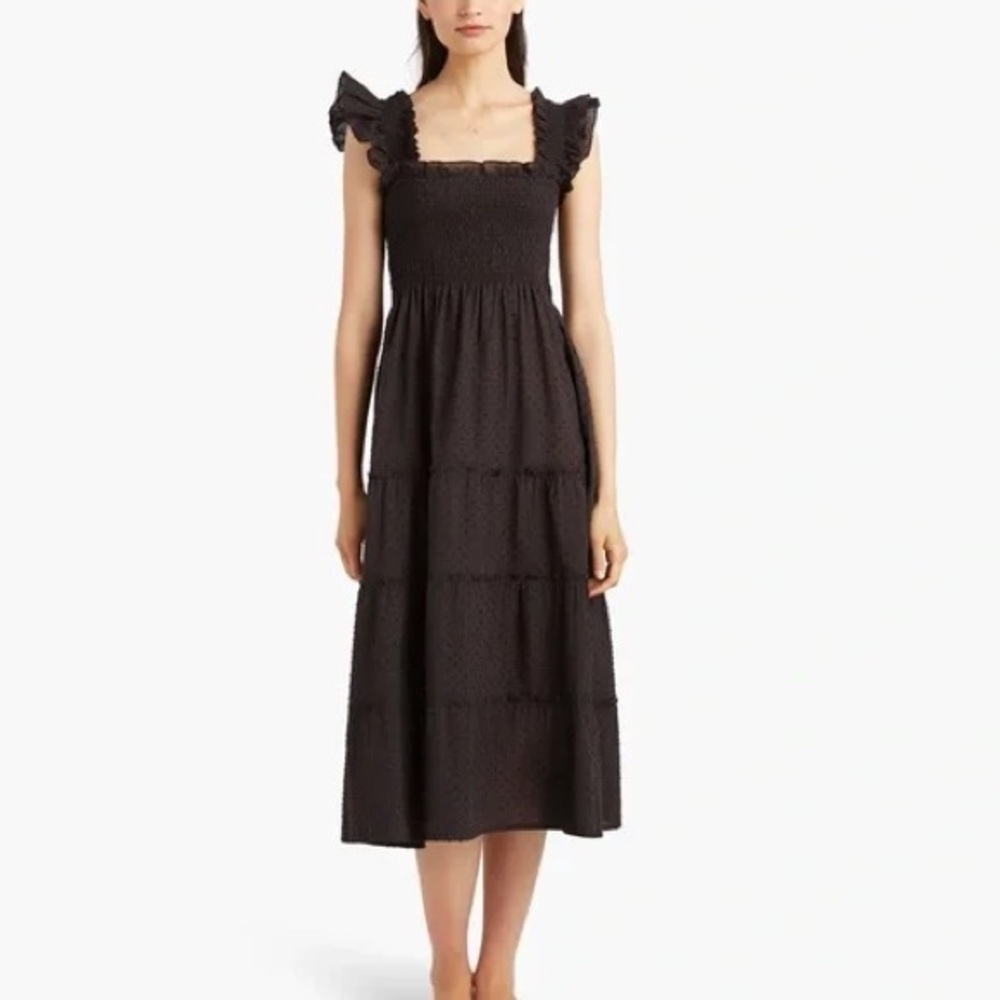 Hill House Ellie Nap Dress in Black Swiss Dot